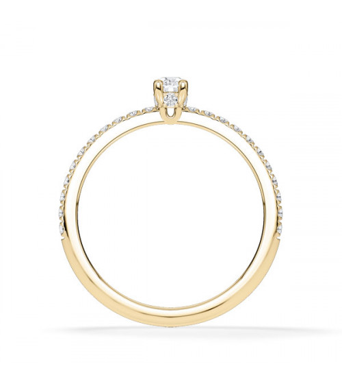 Anells de compromís amb diamants talla oval certificats | Staring