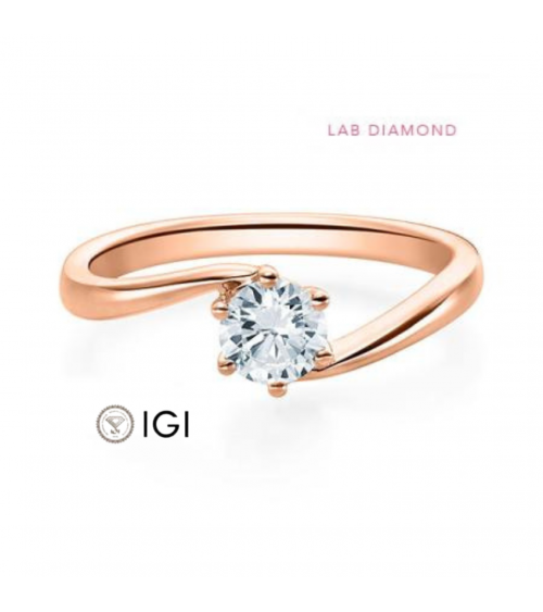 Anillo de compromiso con diamante sintético en Barcelona | Staring