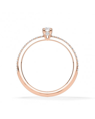 Anells de compromís amb diamants talla oval certificats | Staring