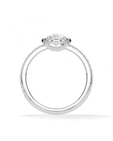 Anillos de compromiso halo con diamantes certificados  | Staring