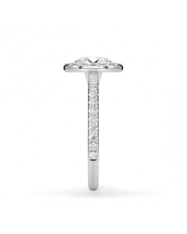 Anillos de compromiso halo con diamantes naturales