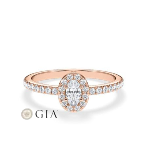 Pink gold engagement rings combined with natural diamonds | Staring