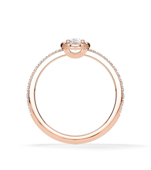 Anillos de compromiso en oro rosa con diamantes naturales  | Staring