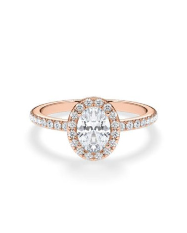 Pink gold engagement rings combined with natural diamonds | Staring