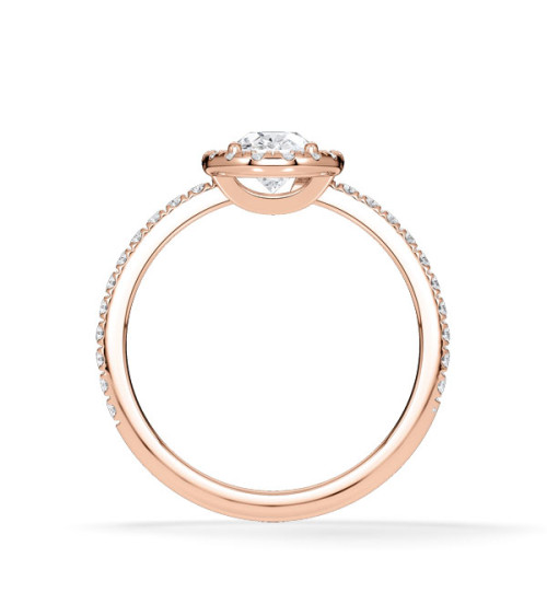 Pink gold engagement rings combined with natural diamonds | Staring
