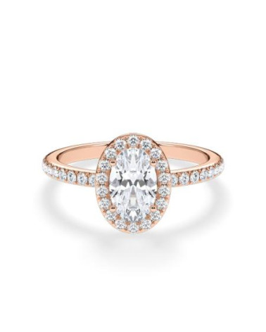 Anillos de compromiso en oro rosa con diamantes naturales  | Staring