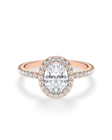 Pink gold engagement rings combined with natural diamonds | Staring