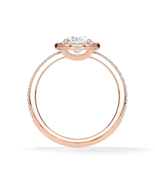 Pink gold engagement rings combined with natural diamonds | Staring