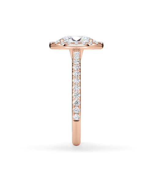 Pink gold engagement rings combined with natural diamonds | Staring