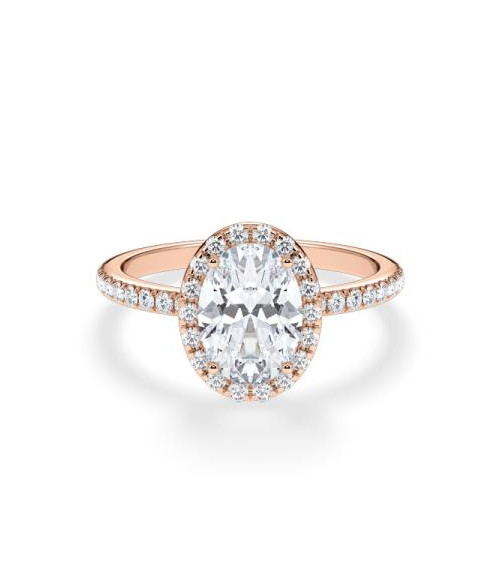 Anells de compromís en or rosa amb diamants naturals | Staring