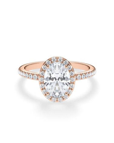 Pink gold engagement rings combined with natural diamonds | Staring