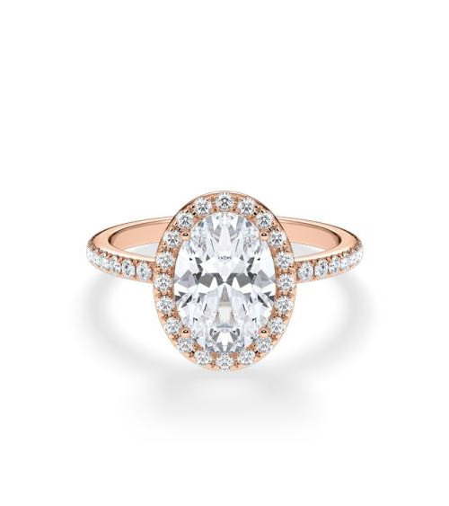 Pink gold engagement rings combined with natural diamonds | Staring