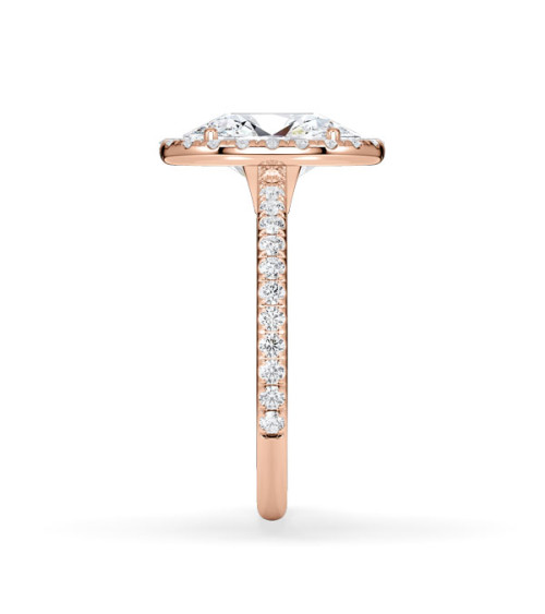 Anillos de compromiso en oro rosa con diamantes naturales  | Staring