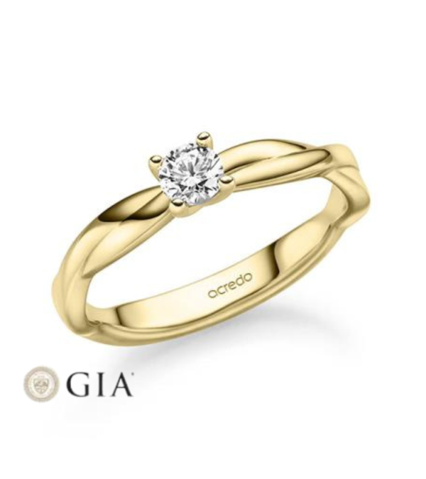 Anells de compromís peculiars en or groc | Staring