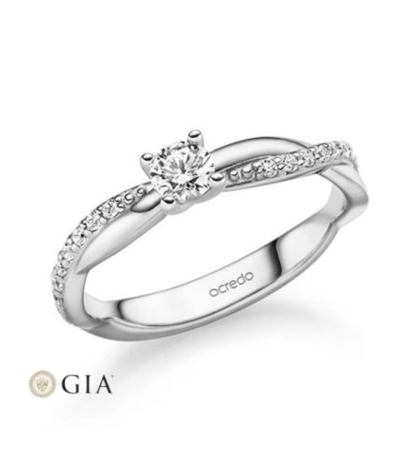 Exclusive combinated Platinum 950 engagement ring  | Staring