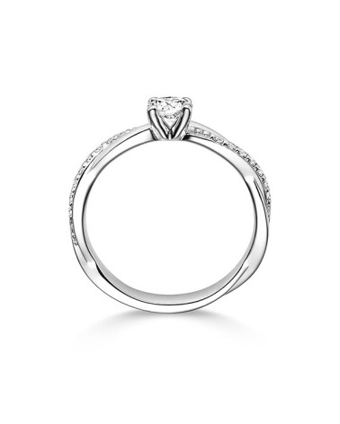 Exclusive combinated Platinum 950 engagement ring  | Staring