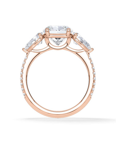 Gold or platinum engagement ring with various diamond cuts | Starring