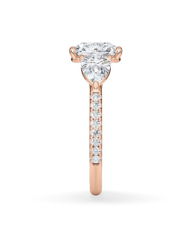 Gold or platinum engagement ring with various diamond cuts | Starring