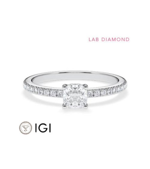 Pavé engagement rings with ethical lab-grown diamonds | Staring