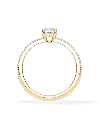 Pavé engagement rings with ethical lab-grown diamonds