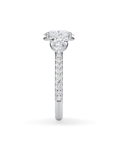 Gold or platinum engagement ring with various diamond cuts | Starting