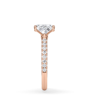 Gold or platinum engagement ring with various diamond cuts | Staring