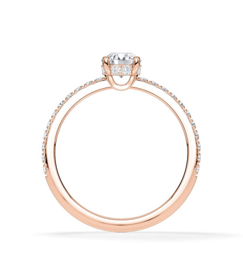 Pavé engagement rings with ethical lab-grown diamonds
