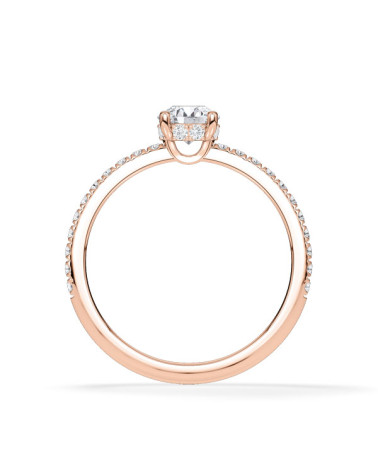 Anillos de compromiso pavé con diamantes de laboratorio | Staring