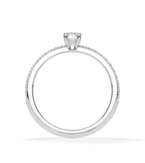 Anells de compromís pavé amb diamants ètics de laboratori | Staring