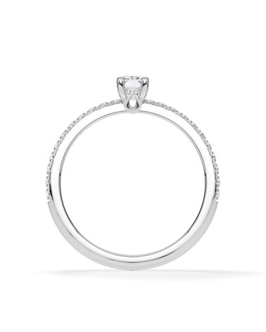 Combined Pavé  engagement rings with lab-grown diamonds | Staring