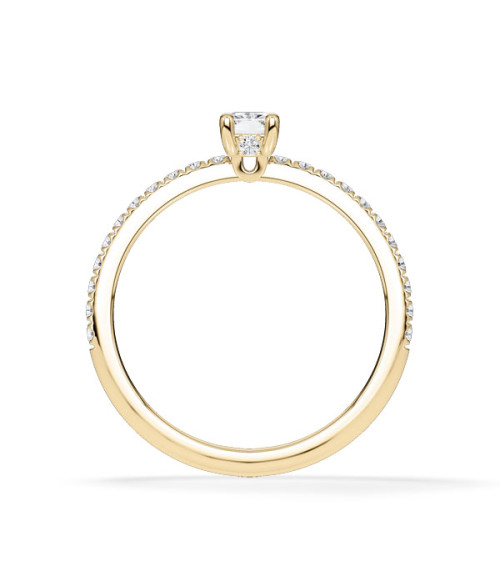 Combined Pavé  engagement rings with lab-grown diamonds | Staring