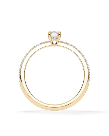 Anells de compromís pavé amb diamants ètics de laboratori | Staring