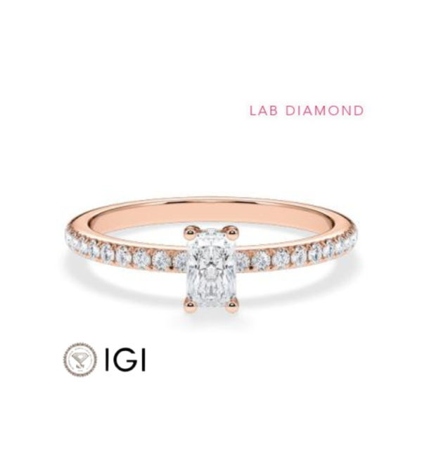Combined Pavé engagement rings with lab-grown diamonds | Staring