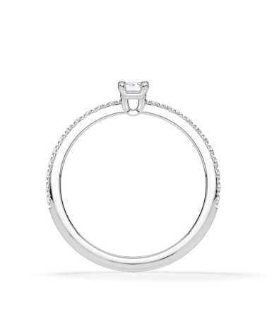 Anells de compromís pavé amb diamants ètics de laboratori | Staring