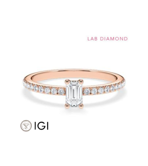 Combined Pavé engagement rings with lab-grown diamonds | Staring