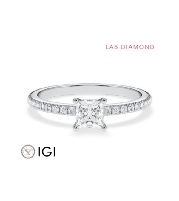Pavé engagement rings with ethical lab-grown diamonds | Staring