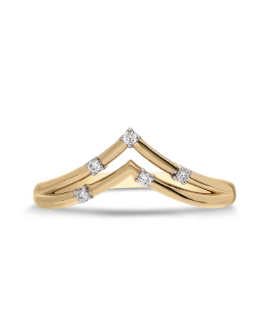 Anell d’or en forma de punta amb diamants | Staring