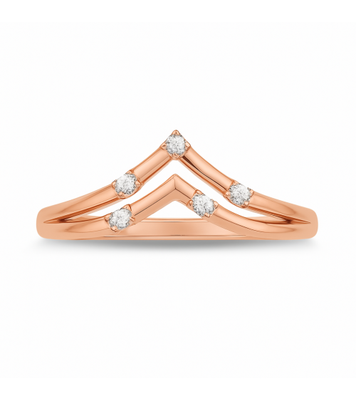 Anell d’or en forma de punta amb diamants | Staring