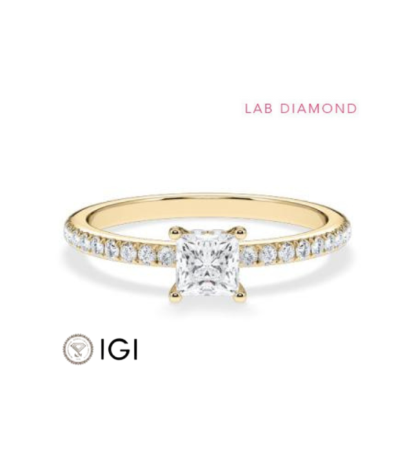 Pavé engagement rings with ethical lab-grown diamonds | Staring