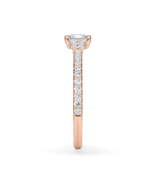 Anells de compromís pavé amb diamants ètics de laboratori