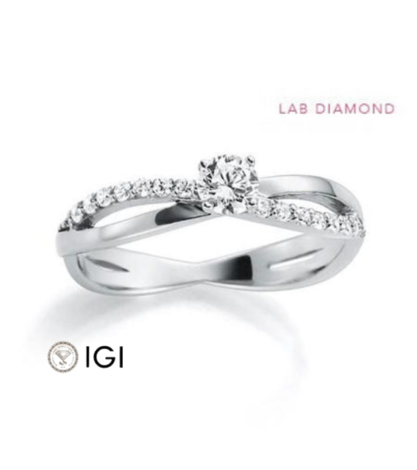 Anillo de compromiso entrelazado con diamantes | Staring