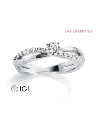 Anillo de compromiso entrelazado con diamantes | Staring