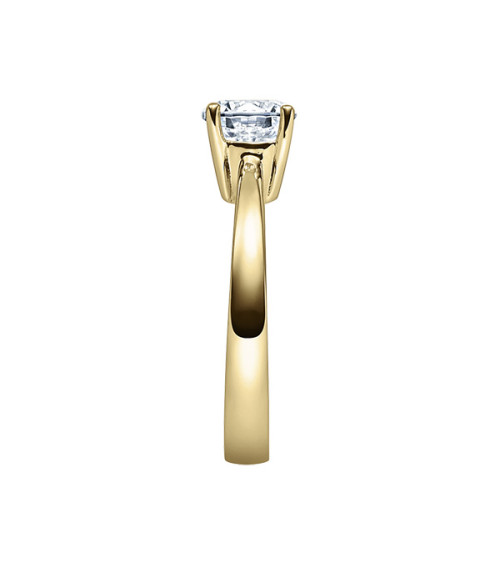 Solitario en oro amarillo de 14K con diamante G,si de la mejor calidad