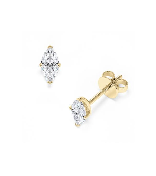 Aros económicos de oro blanco de 18 quilates con diamantes