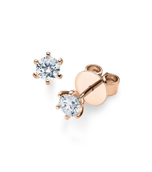 Aros económicos de oro blanco de 18 quilates con diamantes