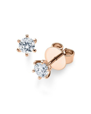 Pendientes oro rosa 18k  con diamantes Tenerife | Staring