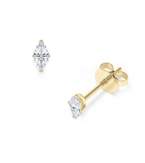 Pendientes marquesa en oro amarillo con diamantes excelentes | Staring