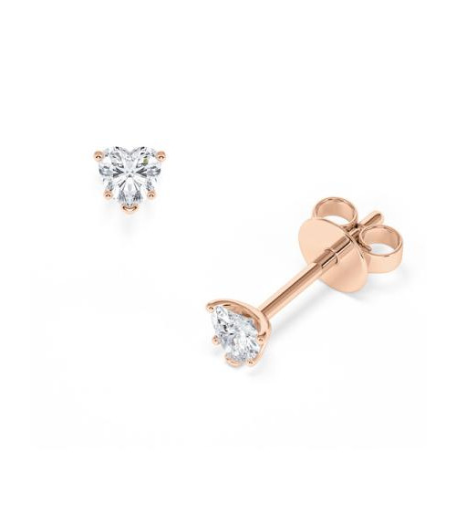 Aros económicos de oro blanco de 18 quilates con diamantes