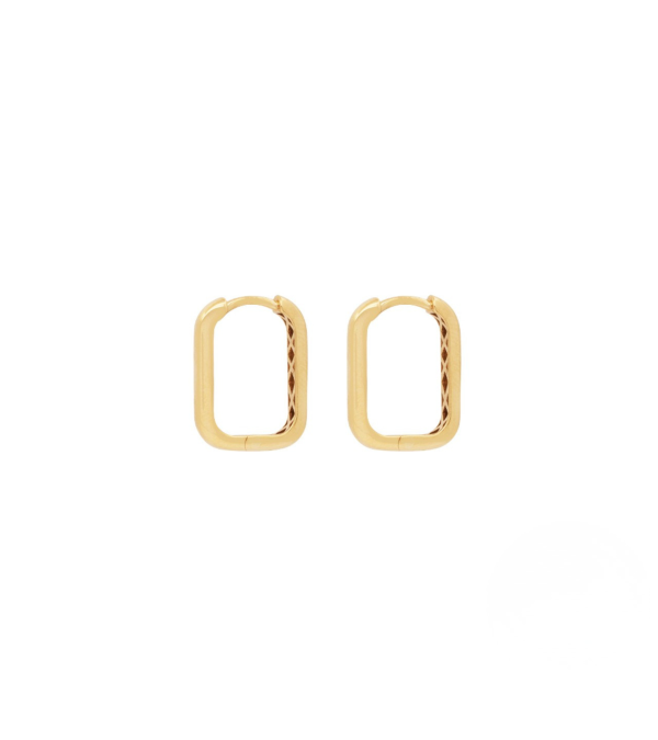 Criollas de oro de 18 quilates rectangular | Staring