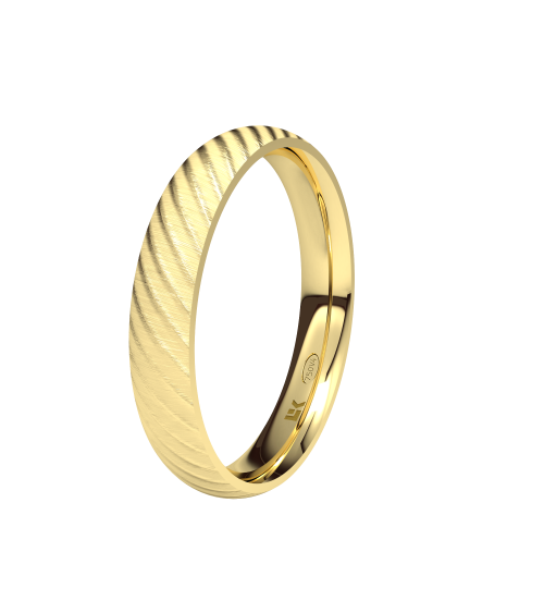 Alianzas de boda de oro con dos diamantes talla princesa